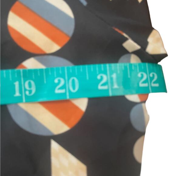 Quintessa 70s Shirt Mens Medium Casual Geometric Long Sleeves Button Down Black - Picture 7 of 11